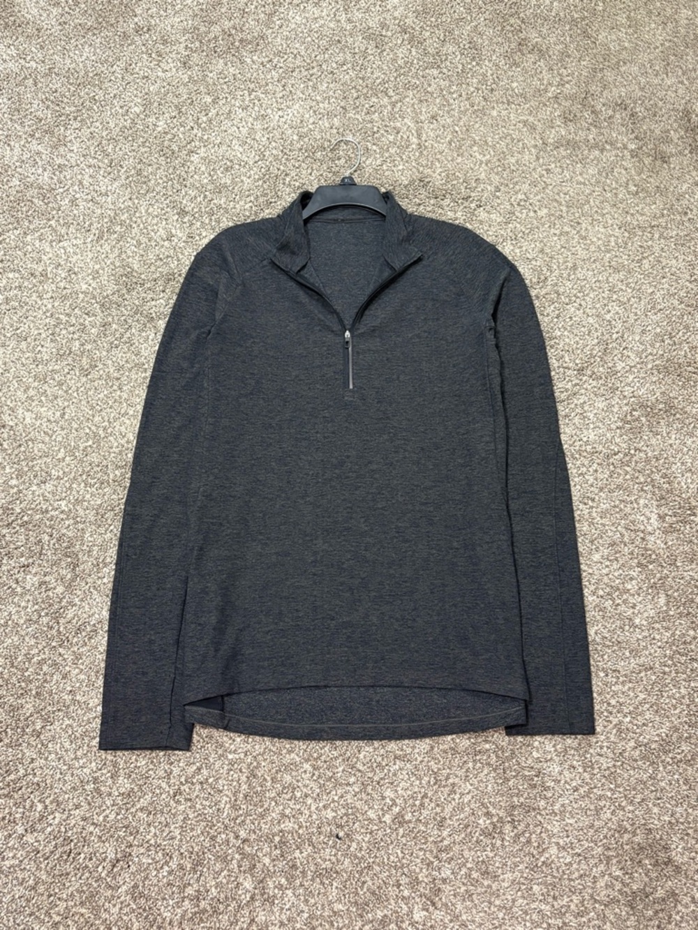 Lululemon Surge Warm 1/2 Zip Pullover Men's L Gray Running Long Sleeve LM3CCKS
